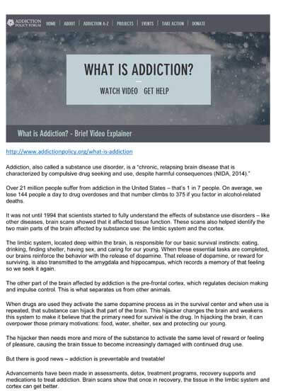 What is Addiction Video